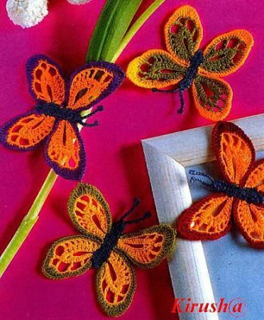 Вязан крючком схема бабочки