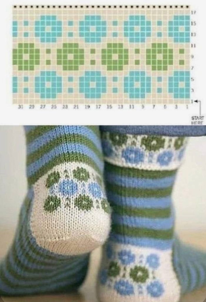 узор для вязания детских носков 9